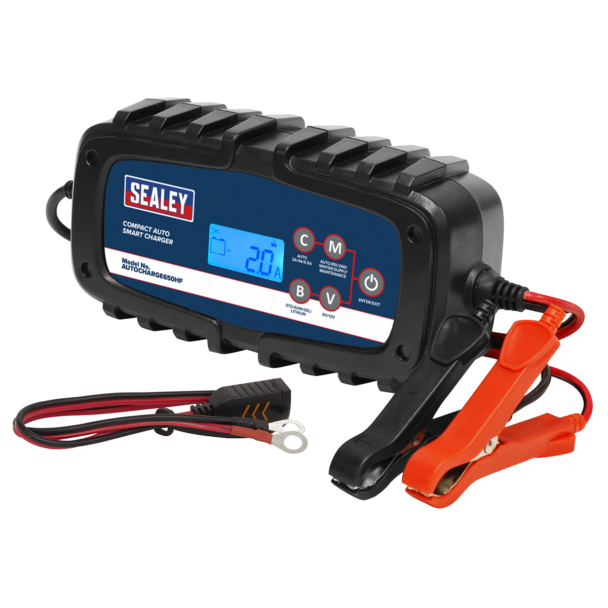 6/12V Compact Auto Smart Charger & Maintainer, 6.5A (AUTOCHARGE650HF)