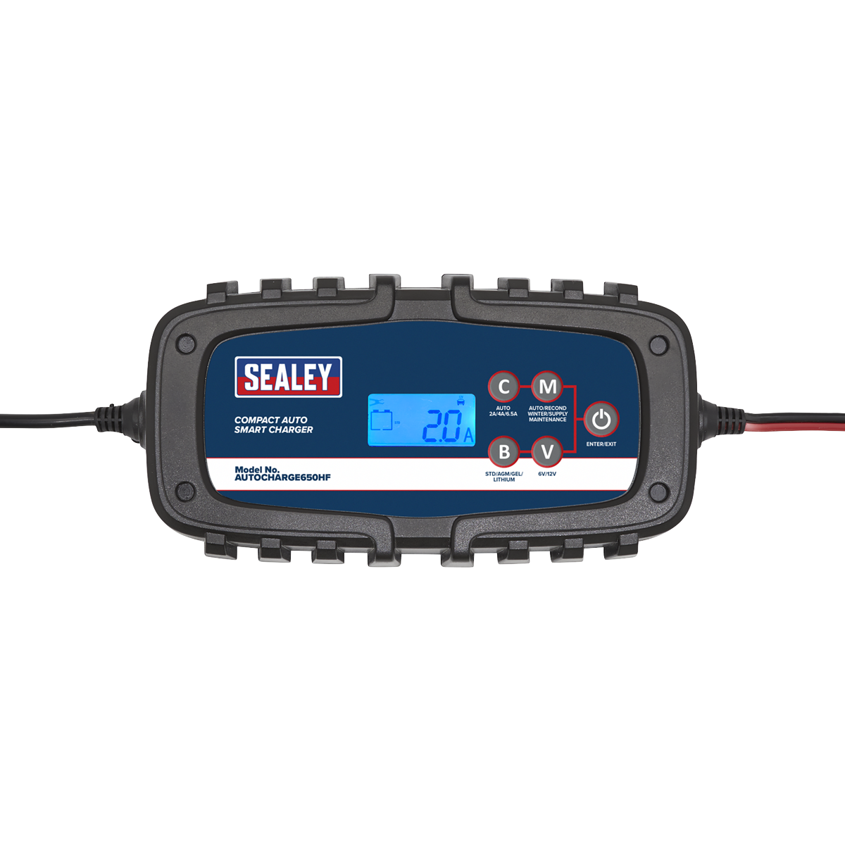 6/12V Compact Auto Smart Charger & Maintainer, 6.5A (AUTOCHARGE650HF)