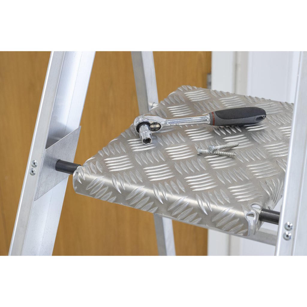 Industrial Step Ladder 12-Tread Aluminium - EN 131