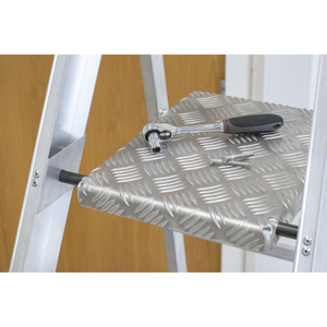 Industrial Step Ladder 12-Tread Aluminium - EN 131