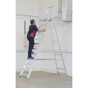 Industrial Step Ladder 12-Tread Aluminium - EN 131