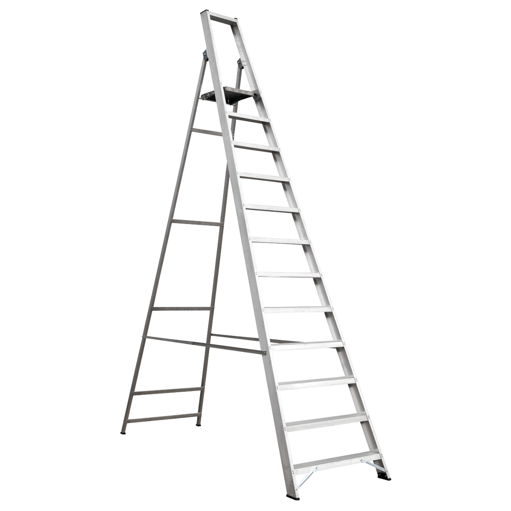 Industrial Step Ladder 12-Tread Aluminium - EN 131