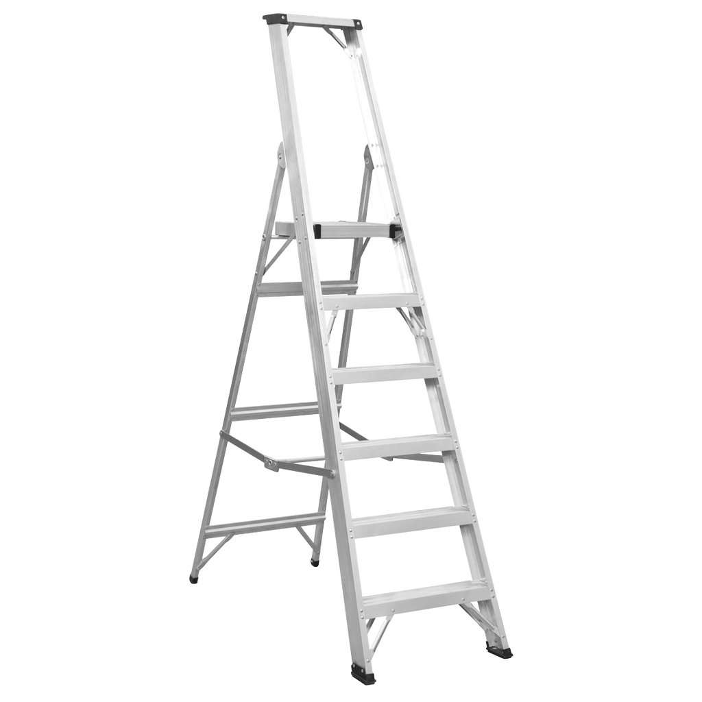 Industrial Step Ladder 6-Tread Aluminium - EN 131