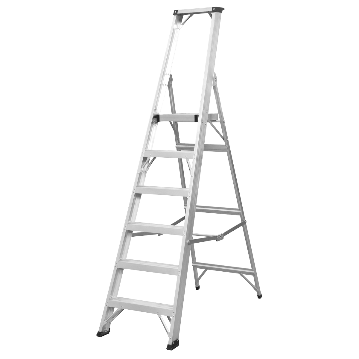 Industrial Step Ladder 6-Tread Aluminium - EN 131