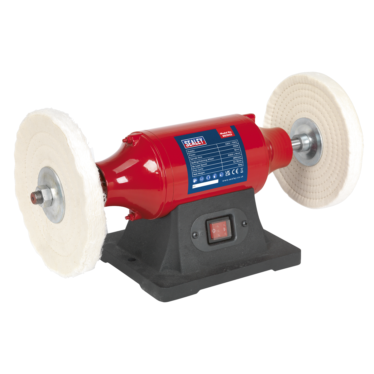 Bench Mounting Buffer/Polisher, 200mm, 550W (BB2002)