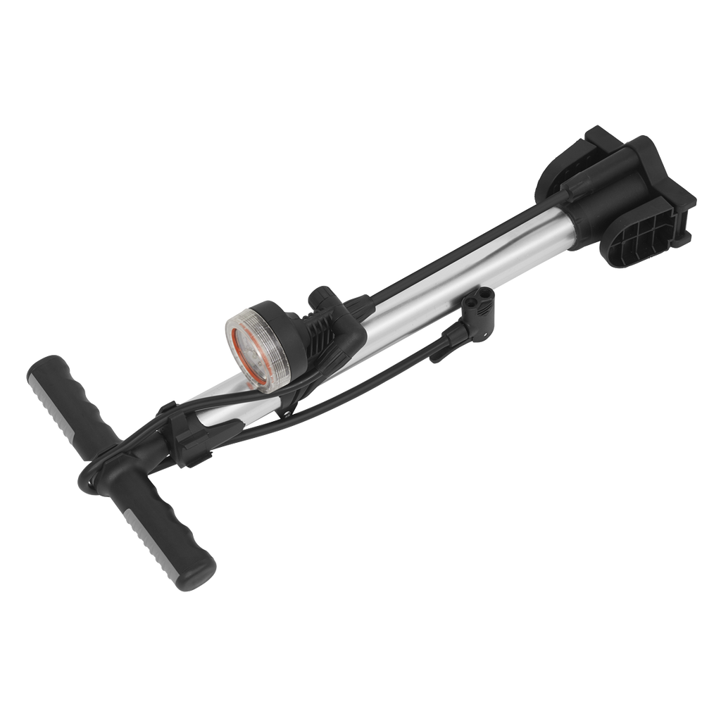 Track Pump with Dial Type Pressure Gauge