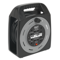 25m Box Type Cable Reel with Thermal Trip 4 x 230V