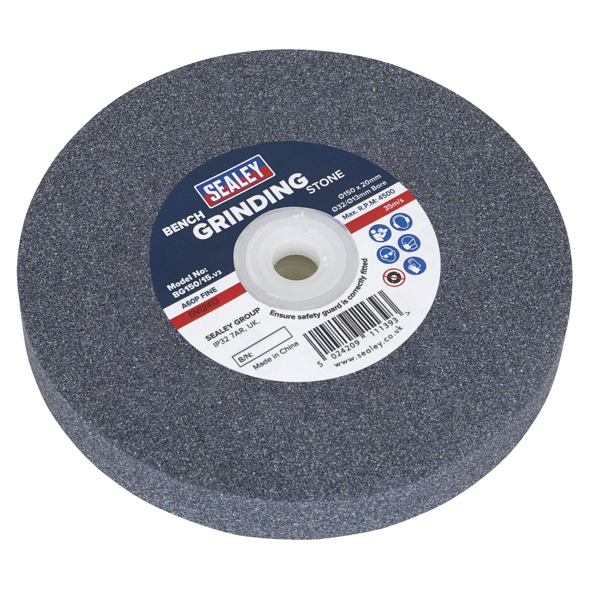 150 x 20mm Grinding Stone 32(13)mm Bore - A60P Fine