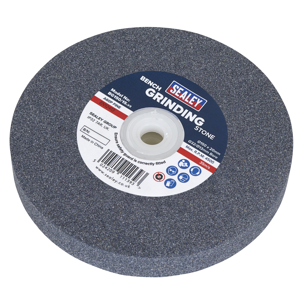 150 x 20mm Grinding Stone 32(13)mm Bore - A60P Fine