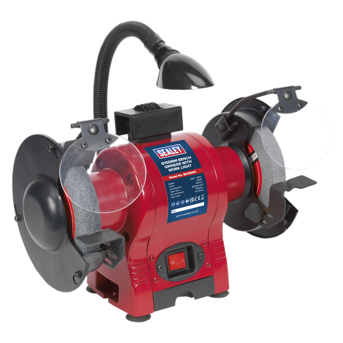 Bench Grinder with Worklight, 150mm, 250W (BG150WL)