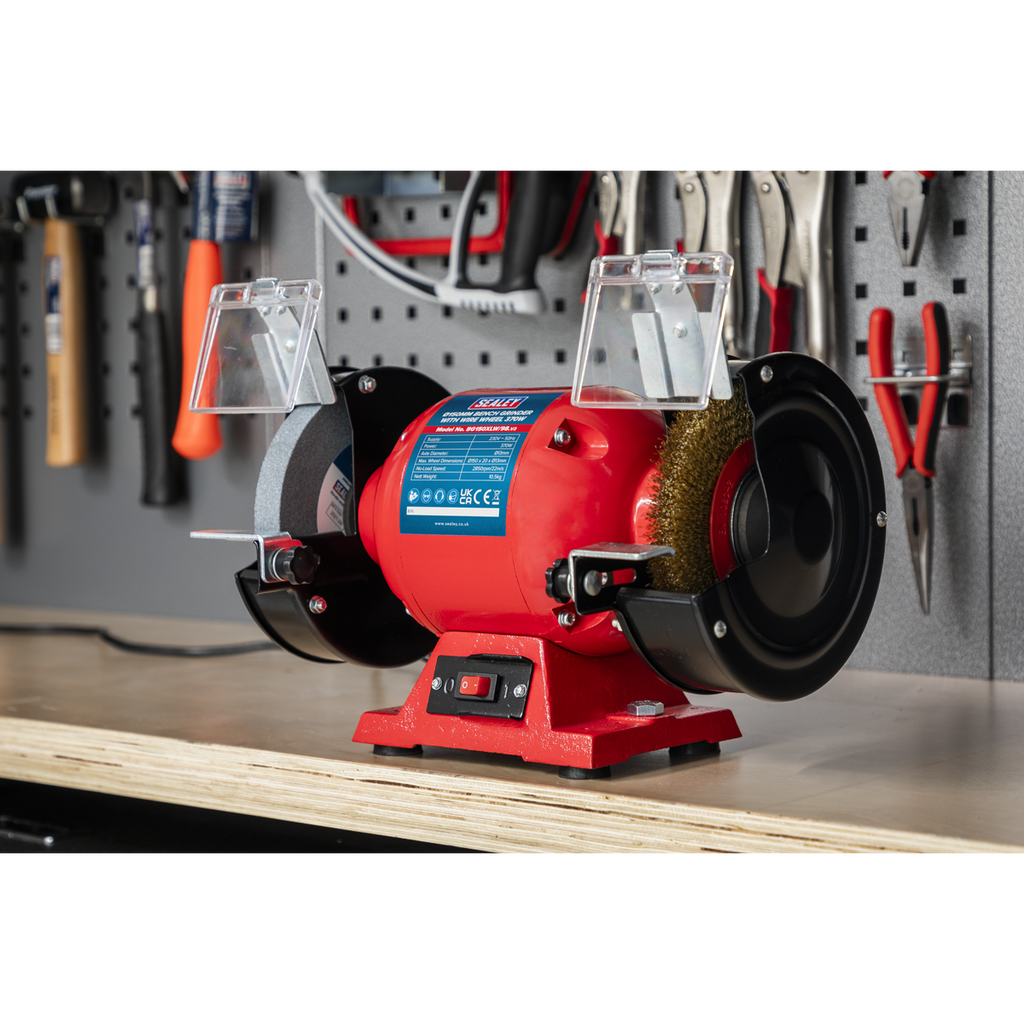 Bench Grinder with Wire Wheel, 150mm, 370W (BG150XLW/98)