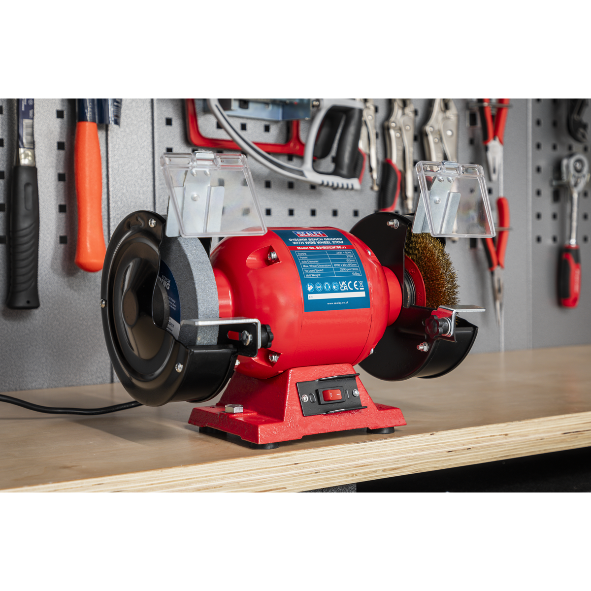 Bench Grinder with Wire Wheel, 150mm, 370W (BG150XLW/98)