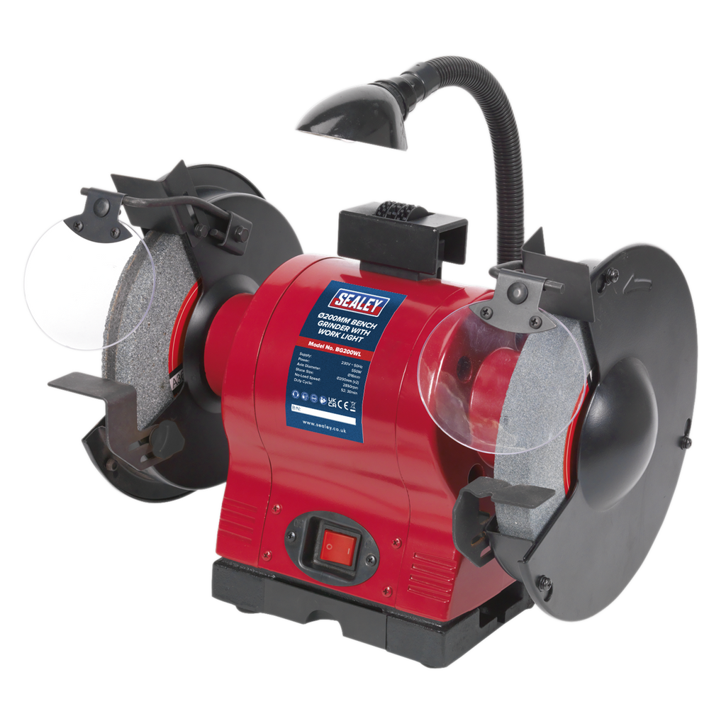 Bench Grinder with Worklight, 200mm, 550W (BG200WL)