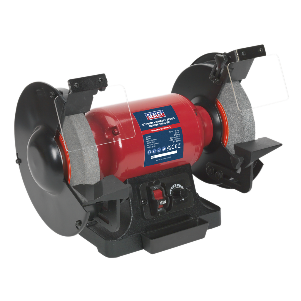 Bench Grinder with Variable Speed, 200mm, 550W (BG200WVS) (Factory Refurbished B)