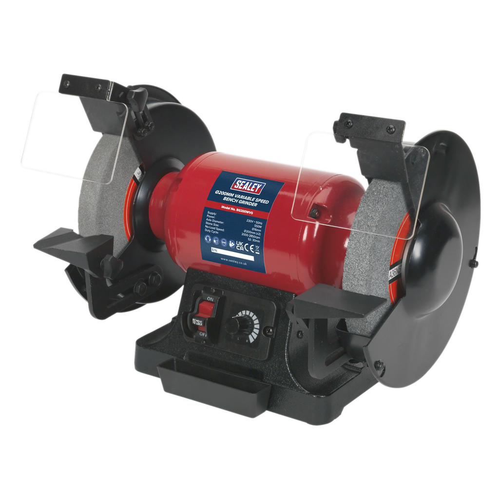 Bench Grinder with Variable Speed, 200mm, 550W (BG200WVS) (Factory Refurbished B)