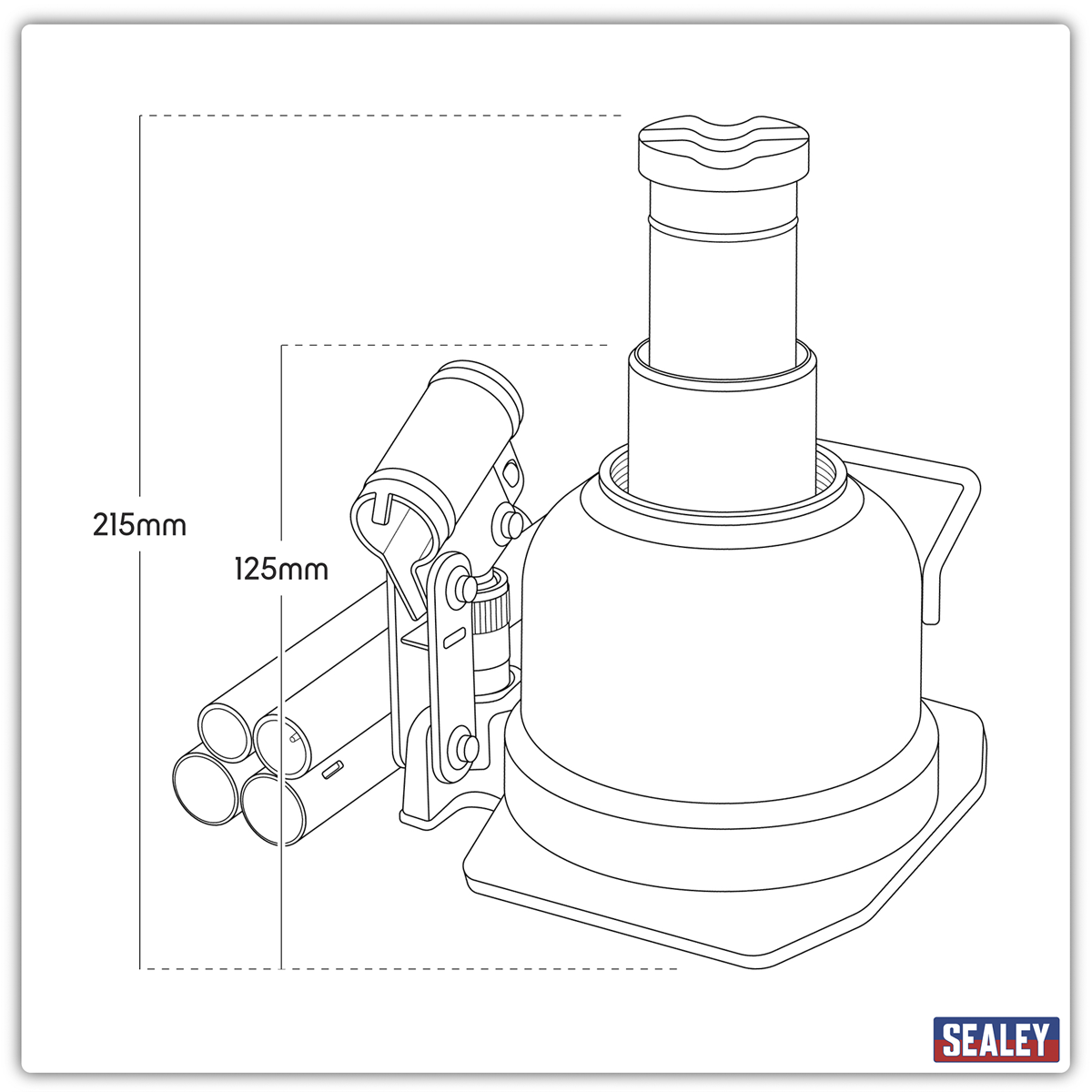 Low Profile Telescopic Bottle Jack 10 Tonne