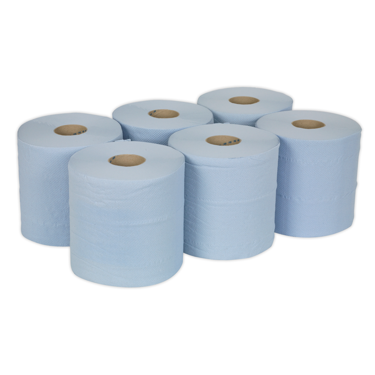 2-Ply Embossed Blue Paper Roll 150m - Pack of 6