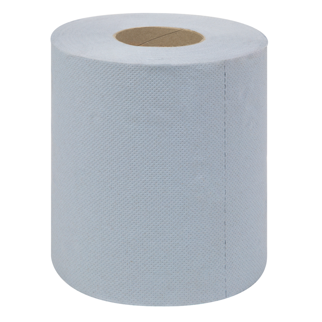 2-Ply Embossed Blue Paper Roll 60m - Pack of 6