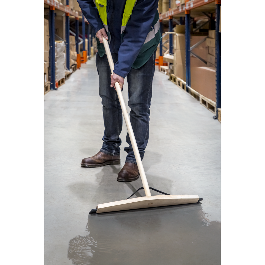 Rubber Floor Squeegee with Wooden Handle 24"(600mm)