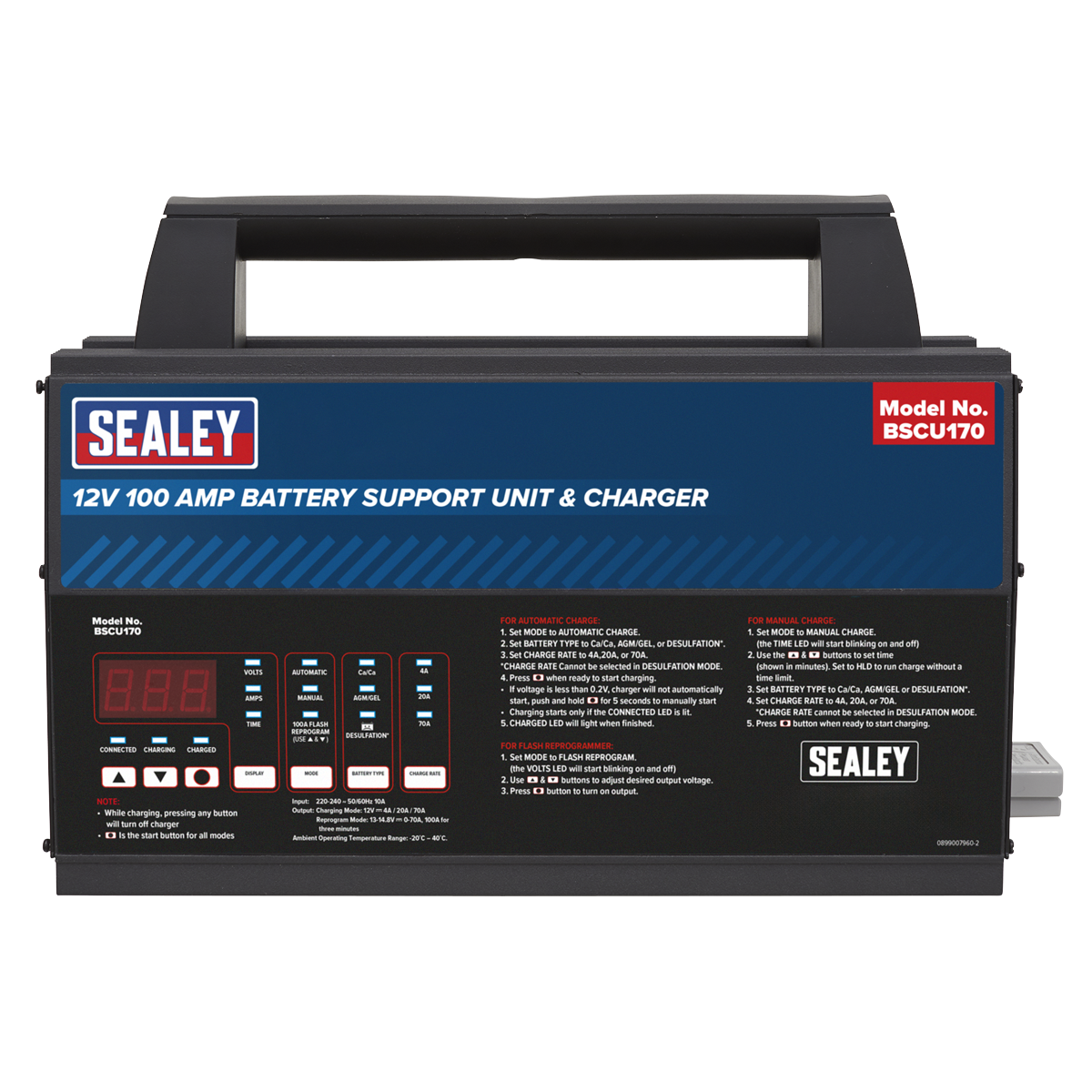 12V Battery Support Unit & Charger 100A