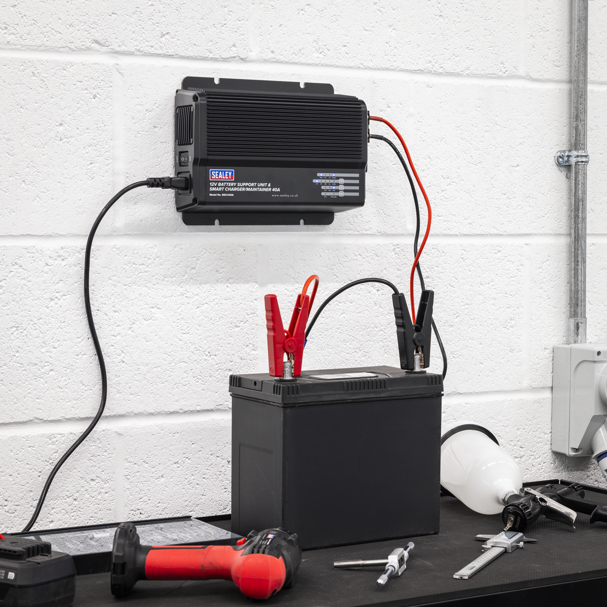 12V Battery Support Unit & Smart Charger/Maintainer, 40A (BSCU40A)