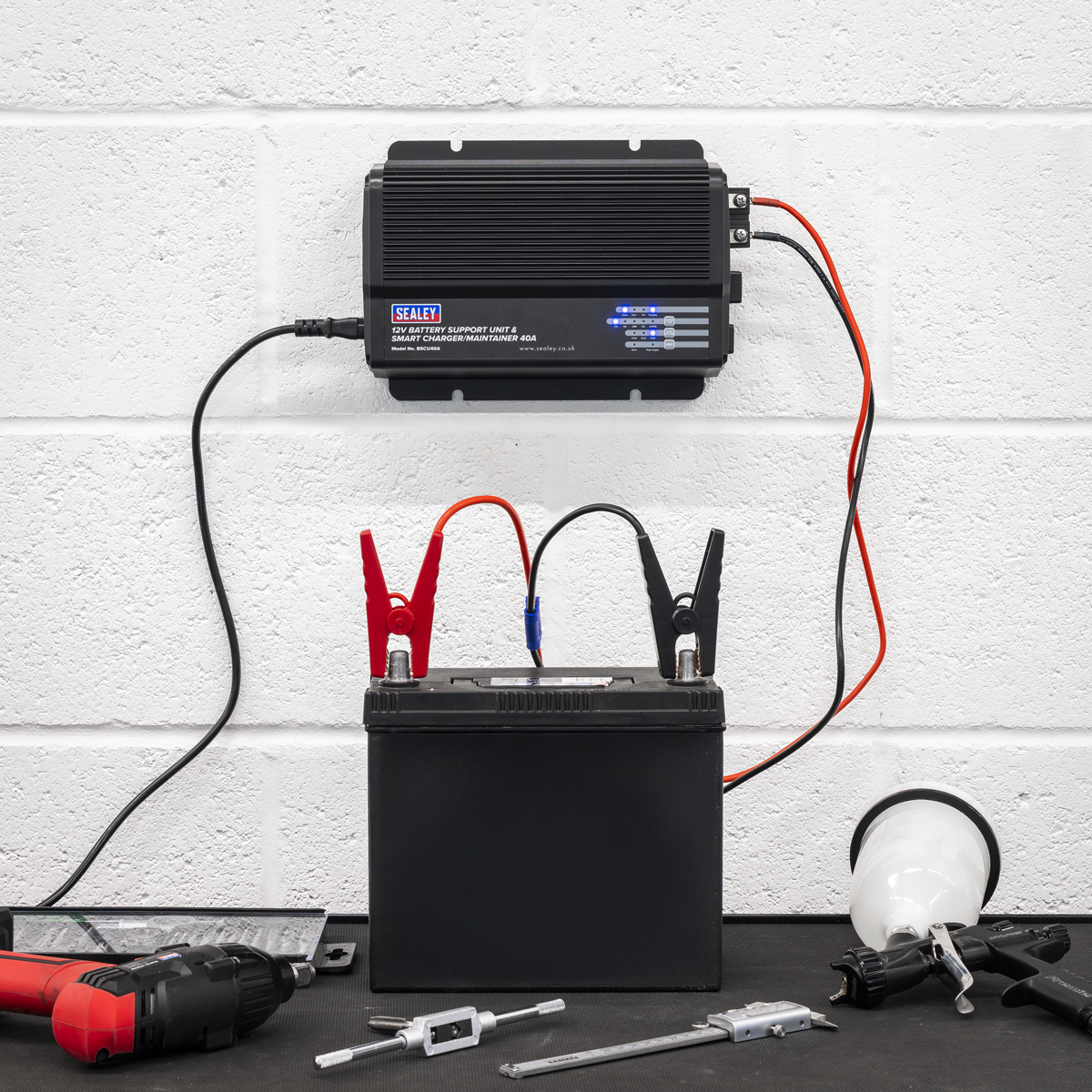12V Battery Support Unit & Smart Charger/Maintainer, 40A (BSCU40A)