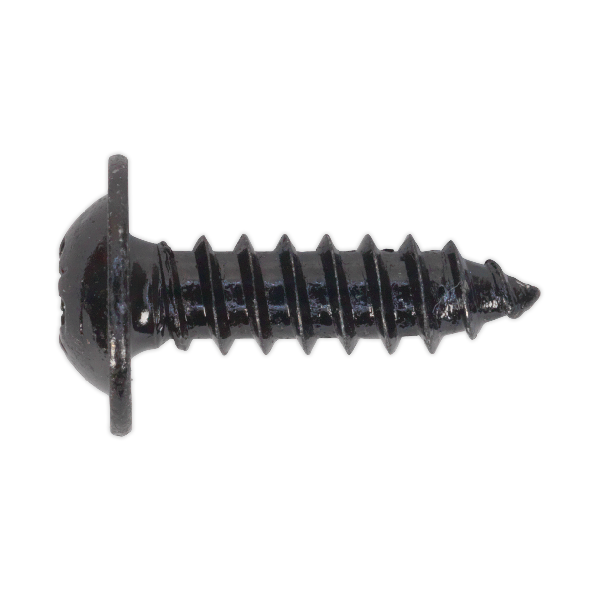 Self-Tapping Pozi Flanged Head Screw 4.8 x 16mm, Black - Pac