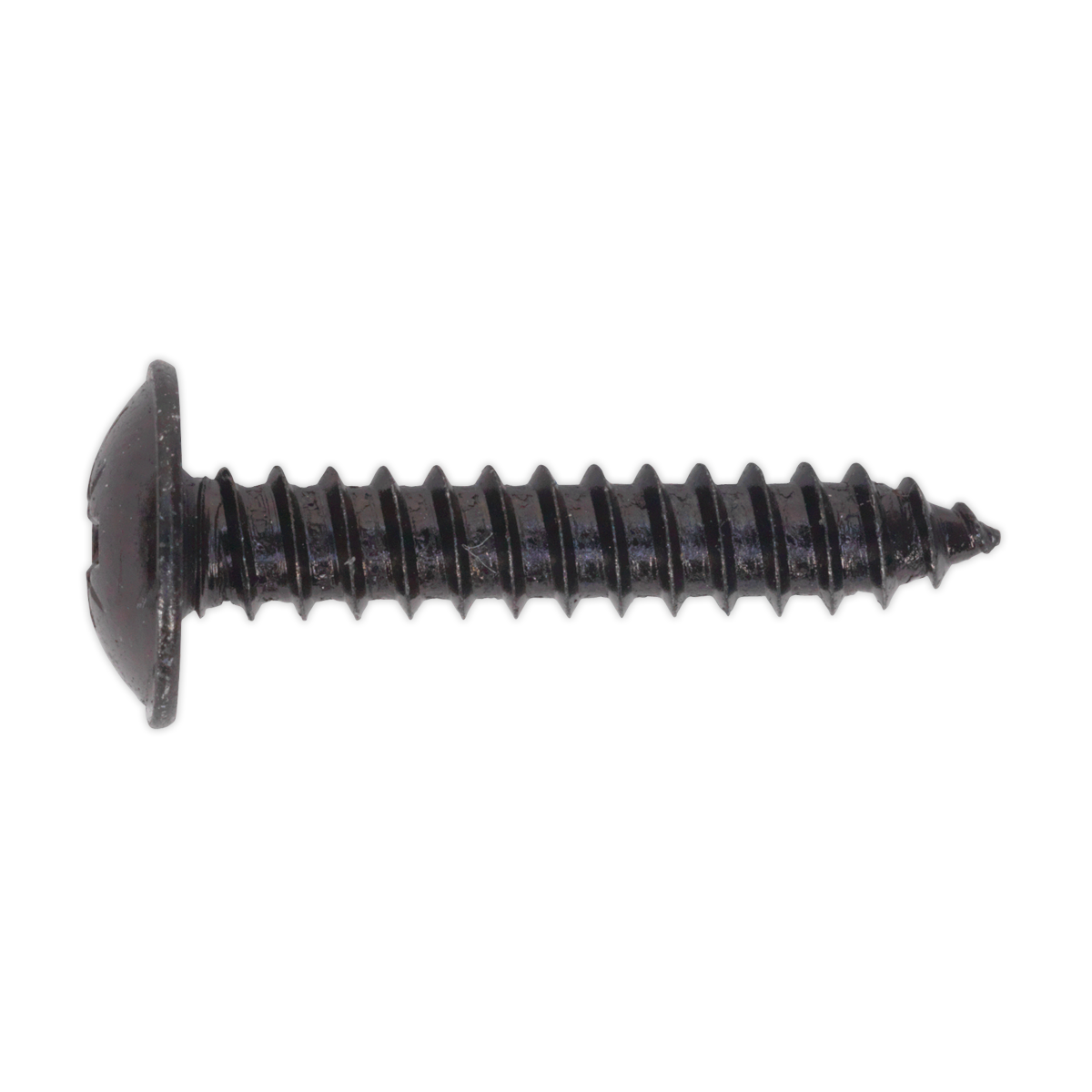 Self-Tapping Pozi Flanged Head Screw 4.8 x 25mm, Black - Pack of 100