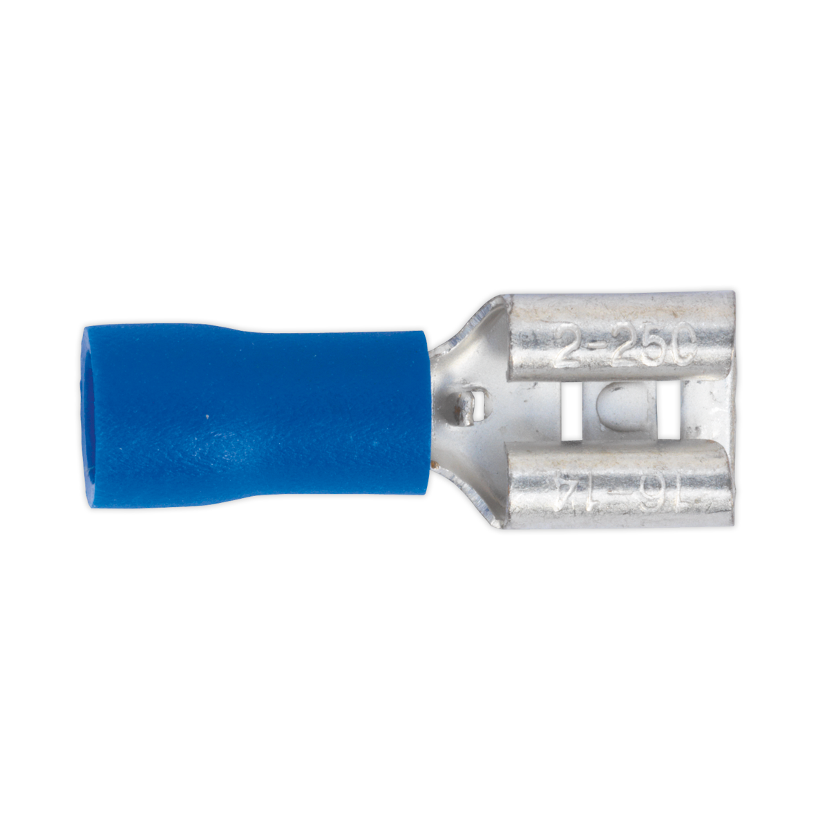 Push-On Female Terminal 6.3mm, Blue - Pack of 100
