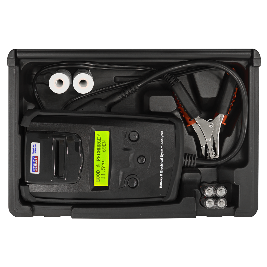 Digital Battery & Alternator Tester with Printer 6/12/24V