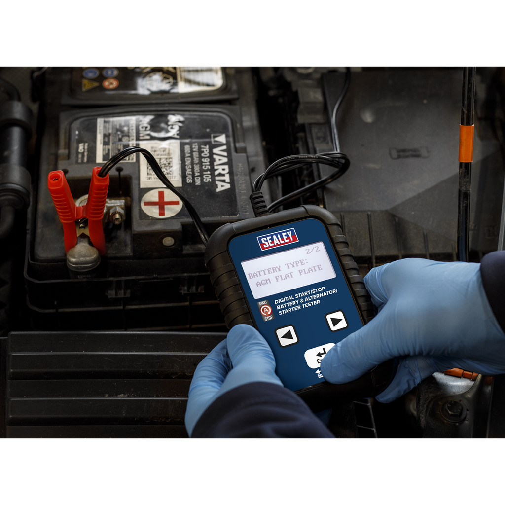 Digital Start/Stop Battery & Alternator/Starter Tester 12/24