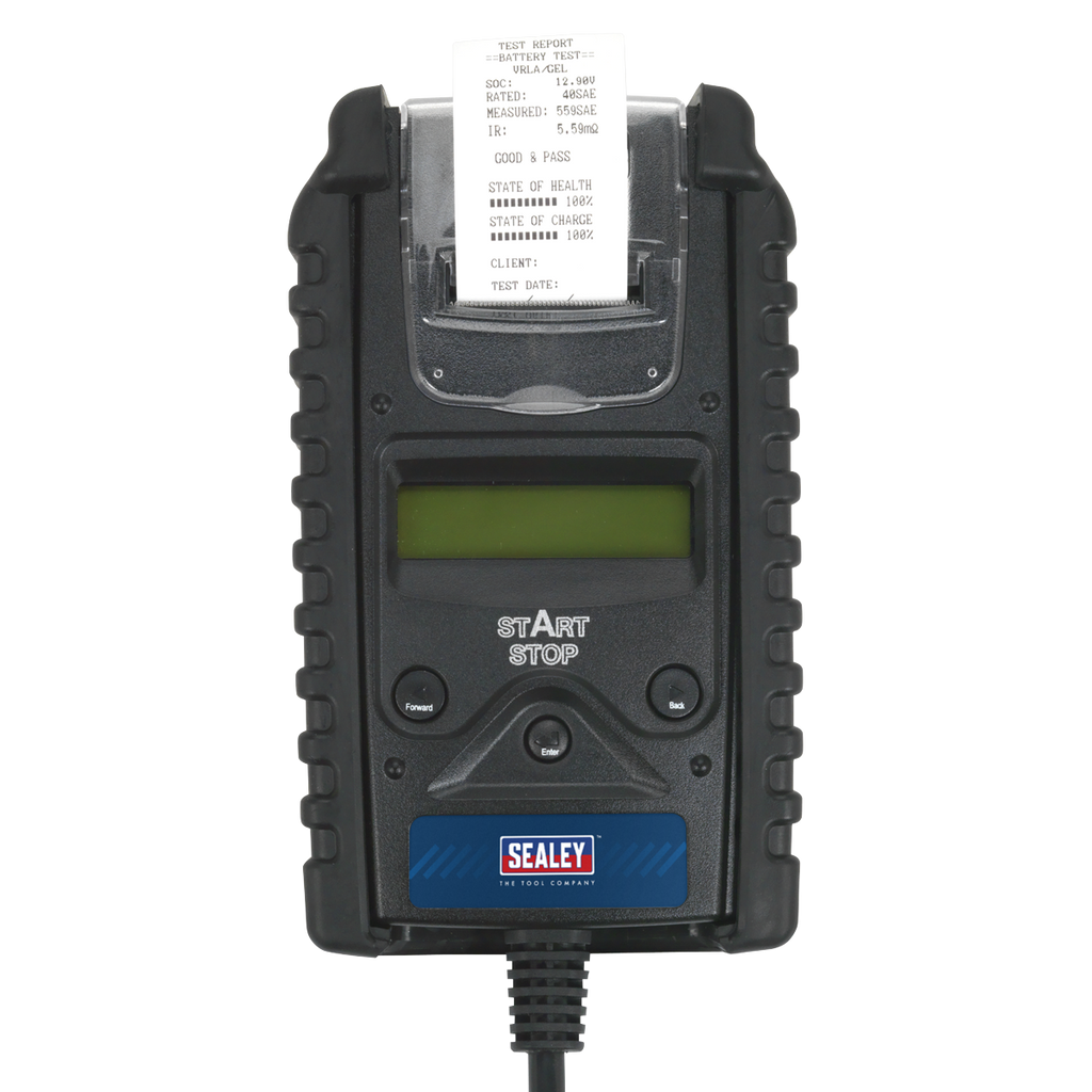 Digital Start/Stop Battery & Alternator Tester with Printer 6/12/24V