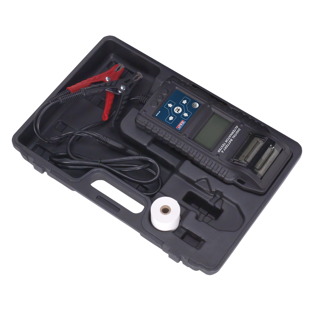 Digital Start/Stop Battery & Alternator Tester with Printer 6/12/24V
