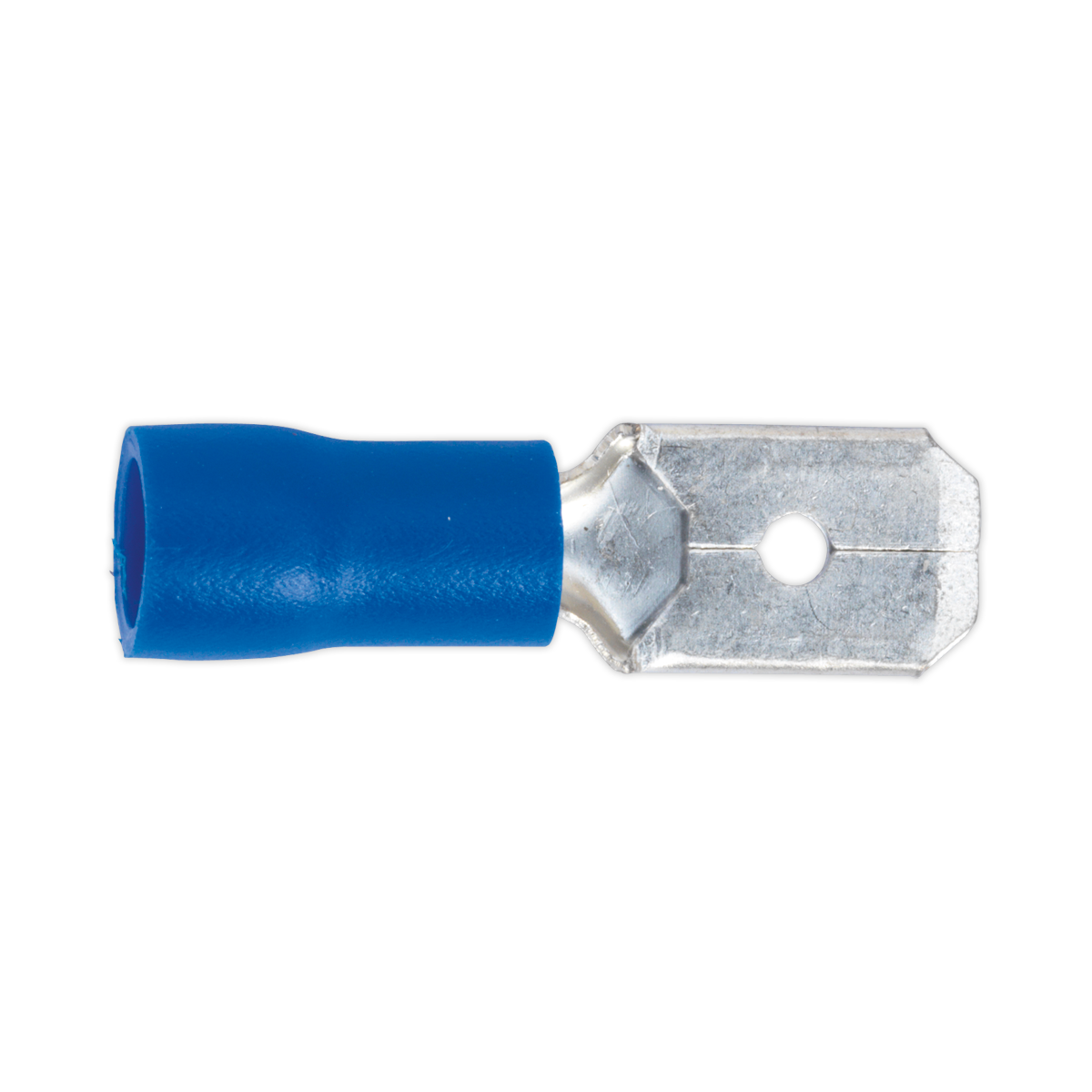 Push-On Male Terminal 6.3mm, Blue - Pack of 100