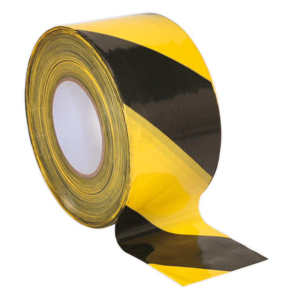 Non-Adhesive Hazard Warning Barrier Tape 80mm x 100m - Black