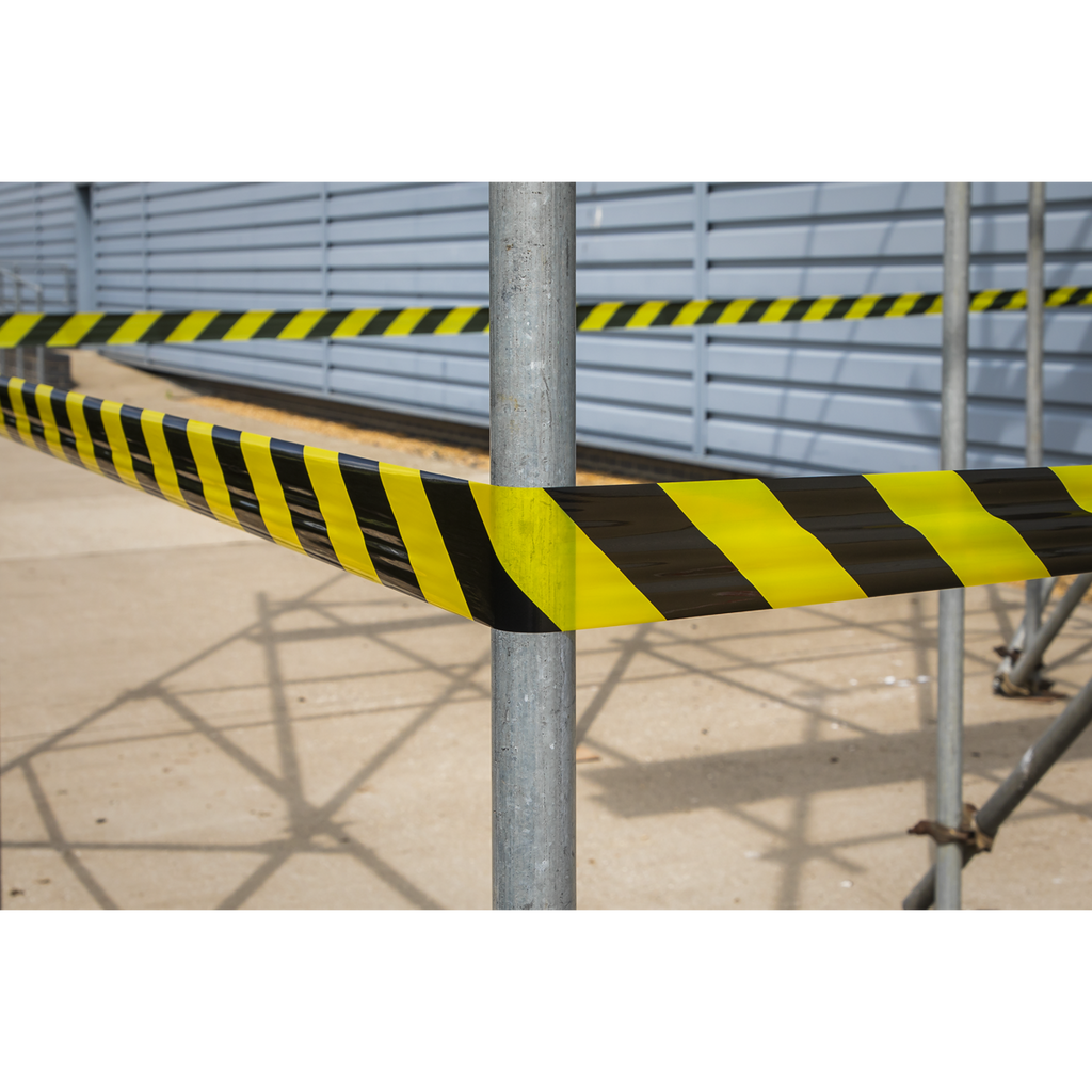 Non-Adhesive Hazard Warning Barrier Tape 80mm x 100m - Black