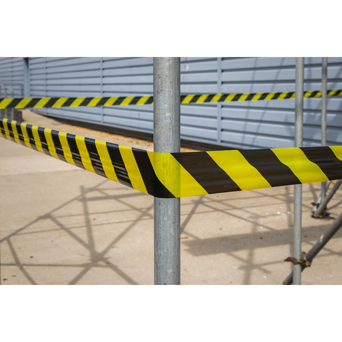 Non-Adhesive Hazard Warning Barrier Tape 80mm x 100m - Black