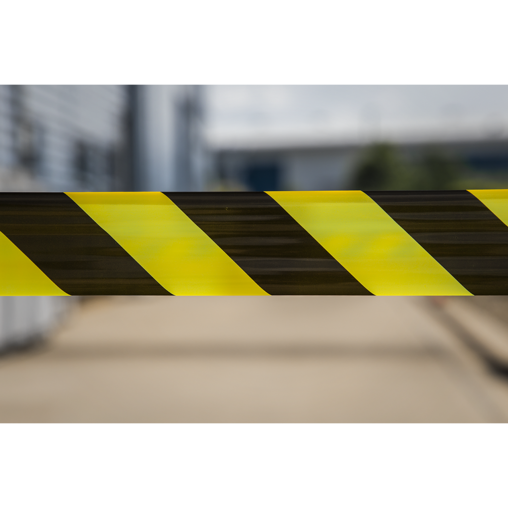 Non-Adhesive Hazard Warning Barrier Tape 80mm x 100m - Black