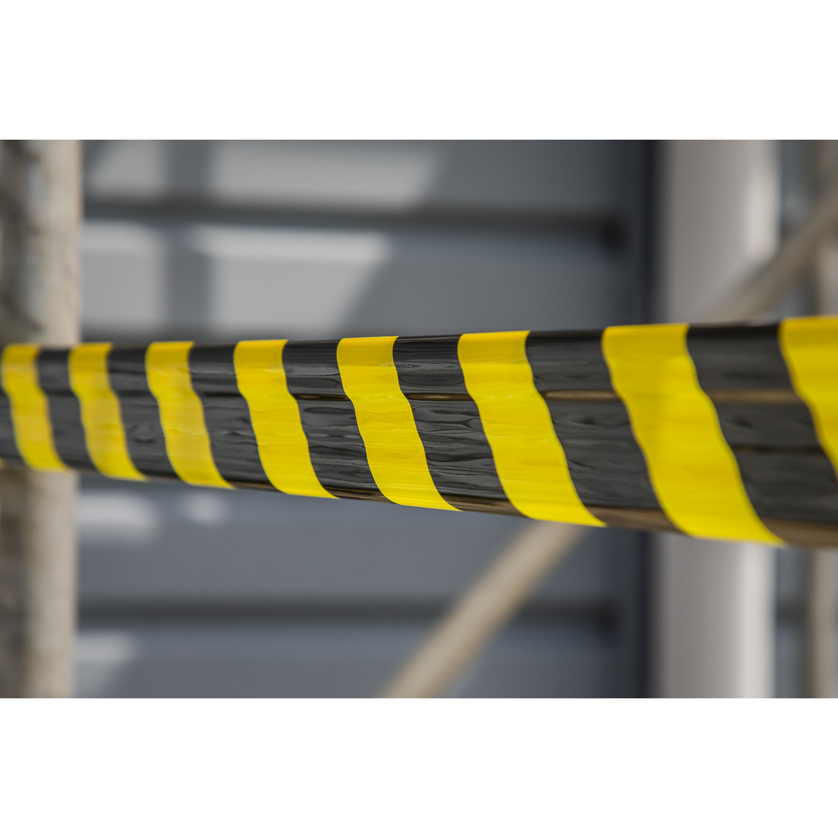 Non-Adhesive Hazard Warning Barrier Tape 80mm x 100m - Black