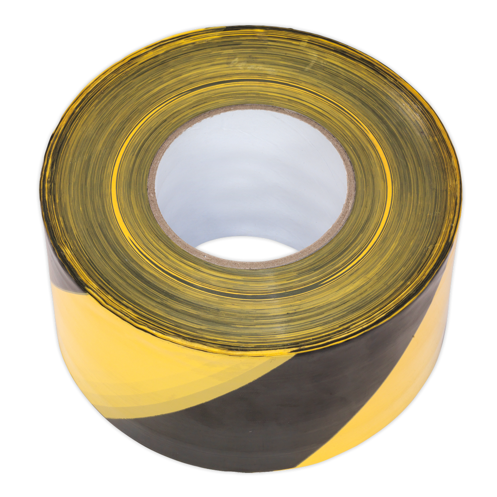 Non-Adhesive Hazard Warning Barrier Tape 80mm x 100m - Black