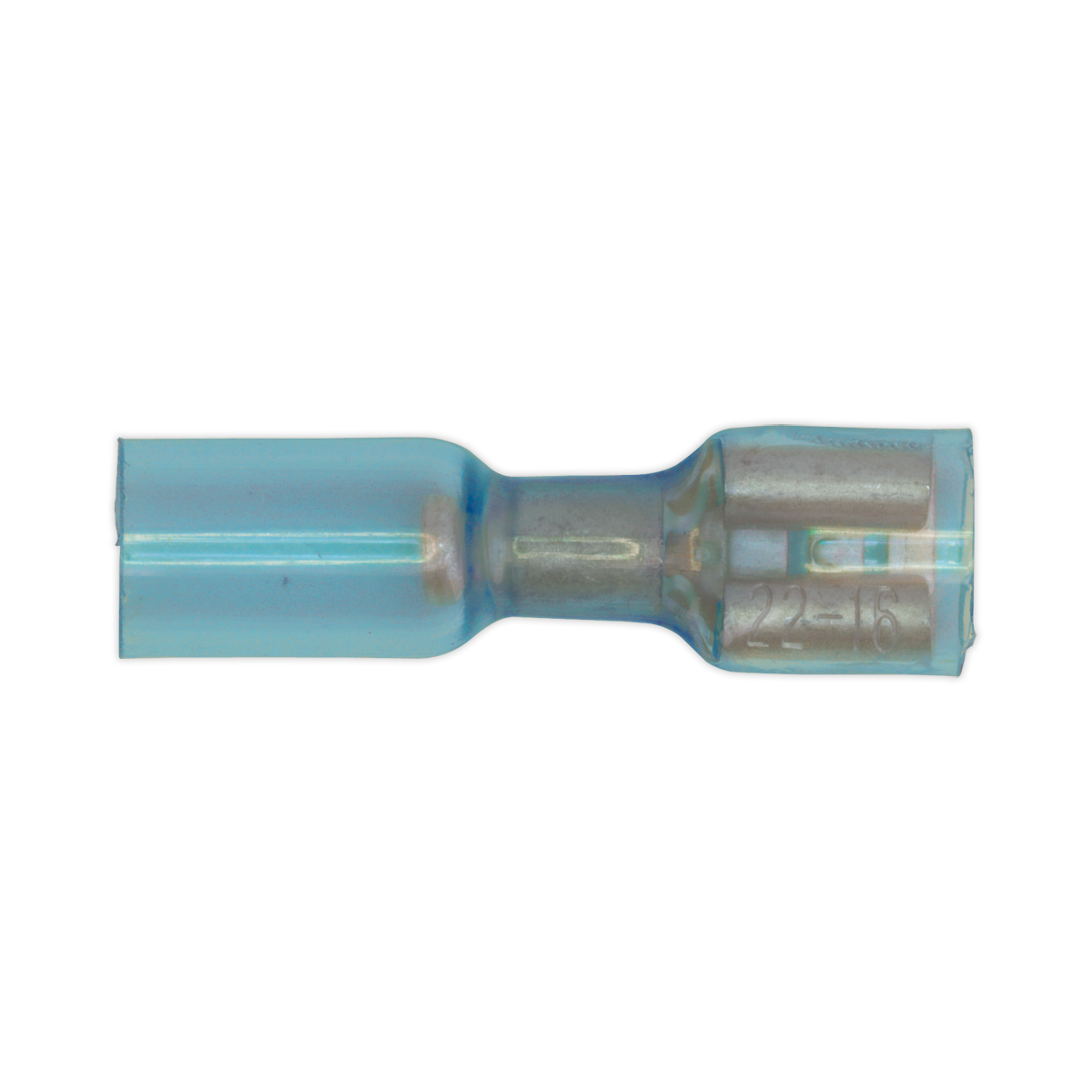 Heat Shrink Push-On Female Terminal 6.4mm, Blue - Pack of 25
