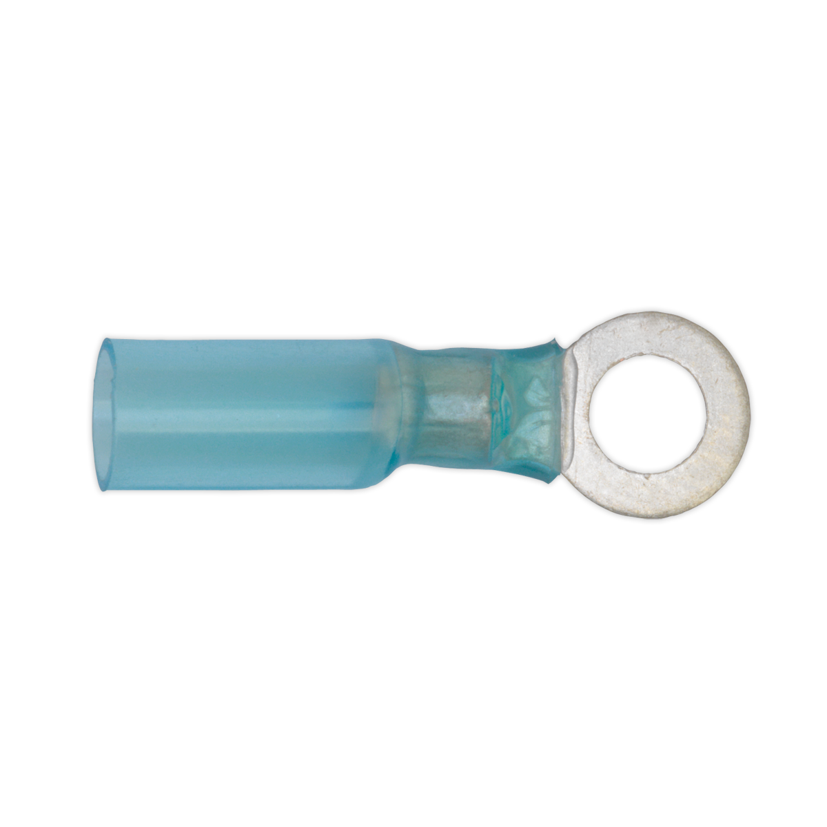 Heat Shrink Ring Terminal 6.4mm, Blue - Pack of 25