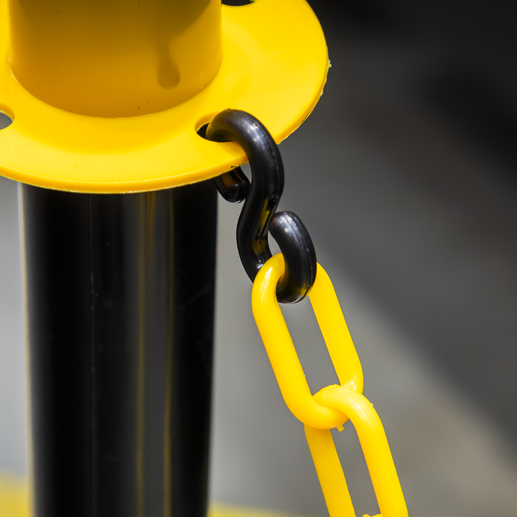 Post & Chain Kit 25m - Black/Yellow