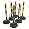 Post & Chain Kit 25m - Black/Yellow