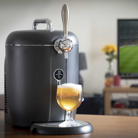 Baridi 6L Mini Keg Draft Beer Dispenser with Integrated Cooling - Black - B