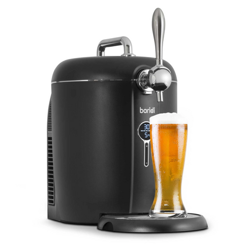 Baridi 6L Mini Keg Draft Beer Dispenser with Integrated Cooling - Black - A