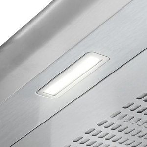 Baridi DH108 Visor Electric Cooker Extractor Fan Hood with Carbon Filter 60cm, LED Light, Stainless Steel