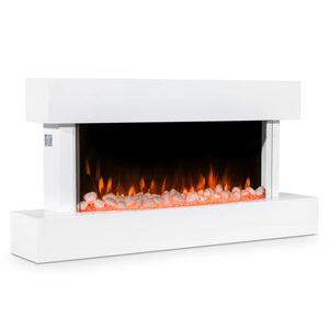 Baridi DH113 Electric Fire Place 46" with LED Frame Effect, Wall Mounted, White