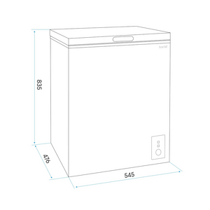 Baridi DH116 DH153 Freestanding Chest Freezer, Adjustable Thermostat, 99 Litre Capacity