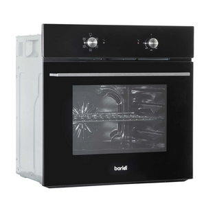 Baridi DH124 Built-in Fan Assisted Integrated Electric Oven 60cm, 55 Litre Capacity, 5 Functions, Black